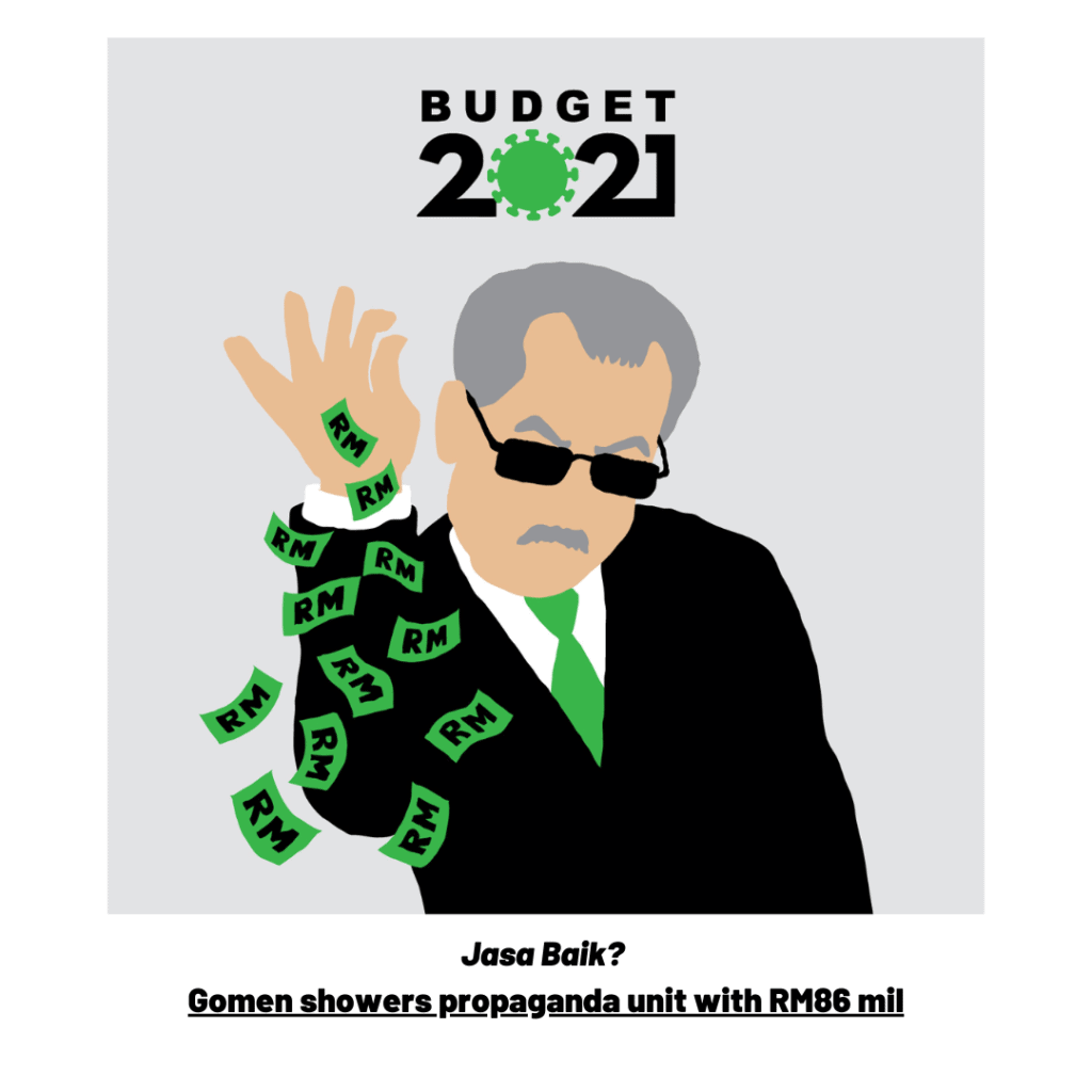 Budget 2021: Propaganda Arm Jasa Gets Showered With RM86 Mil