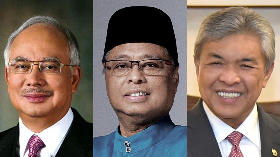 Umno leaders Najib Razak, Ismail Sabri Yaakob and Ahmad Zahid Hamidi