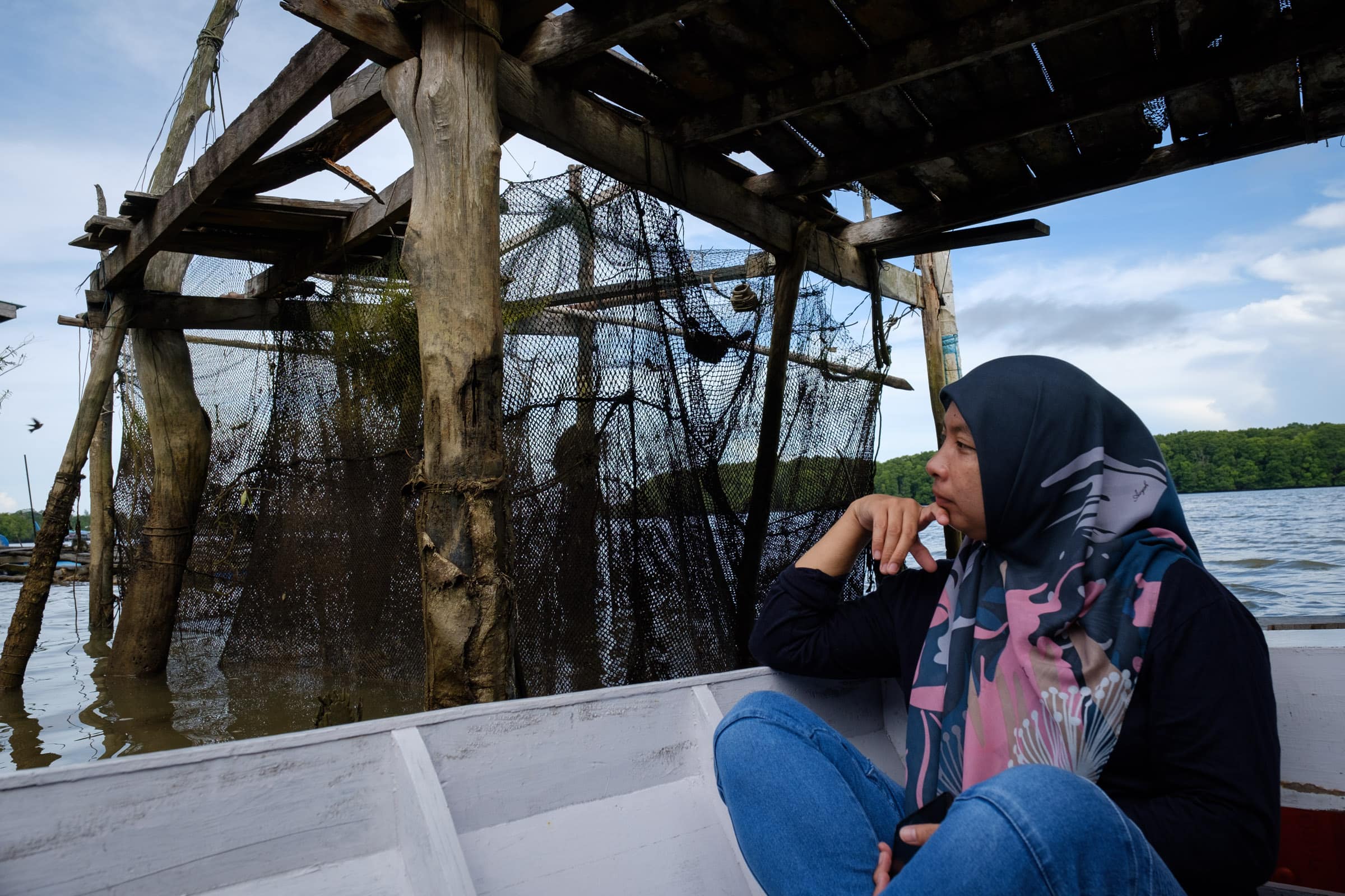 Rajimah Kasran, pictured here in Mumiang, travelled with the writer through the Lower Kinabatangan Segama Wetlands.